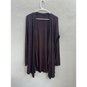 American Eagle Womens Sweater Size Medium Purple Open Front Cardigan Ribbed